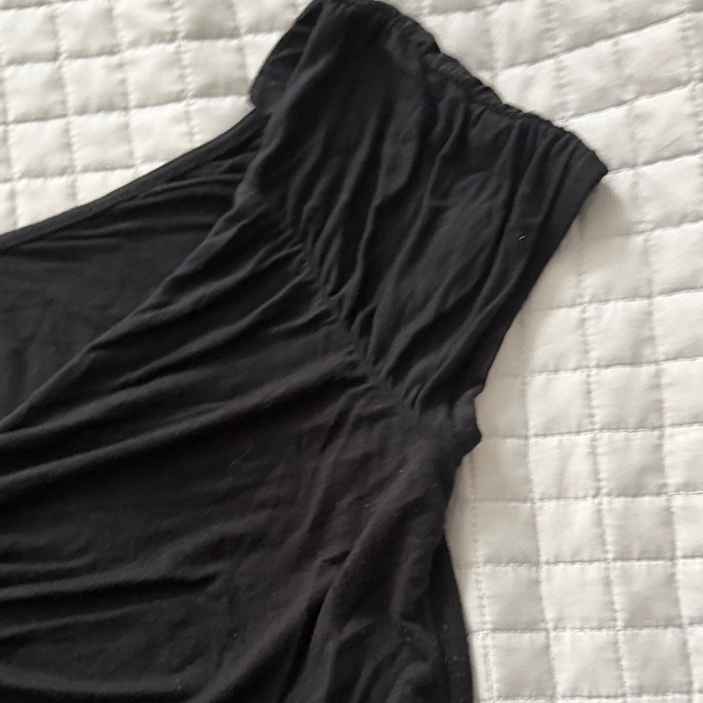 Garage Black Ruched Crop Top - Picture 4 of 5